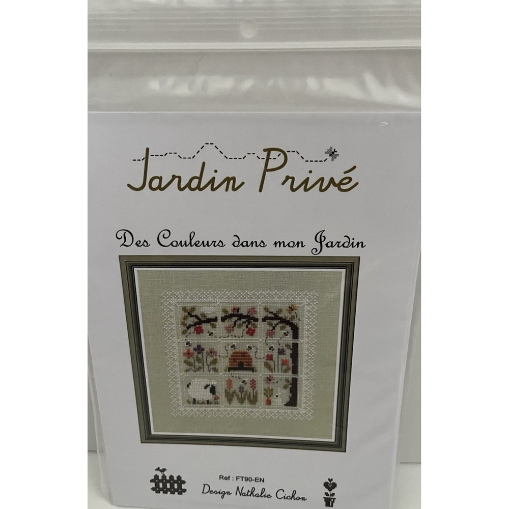 Jardin Prive Des Couleurs dans man Jardin FT90-EN Nathalie Cichon Chart Pattern - Picture 3 of 6